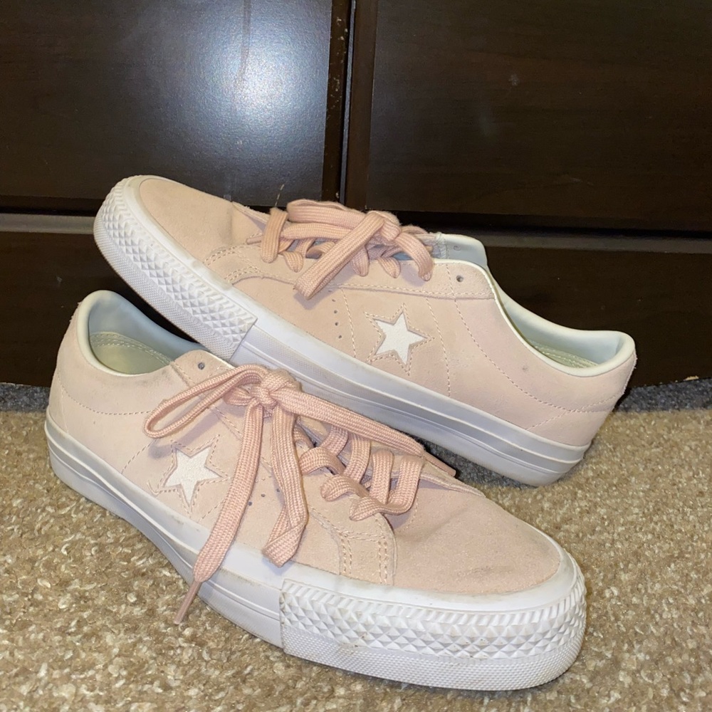 Pink Suede Converse